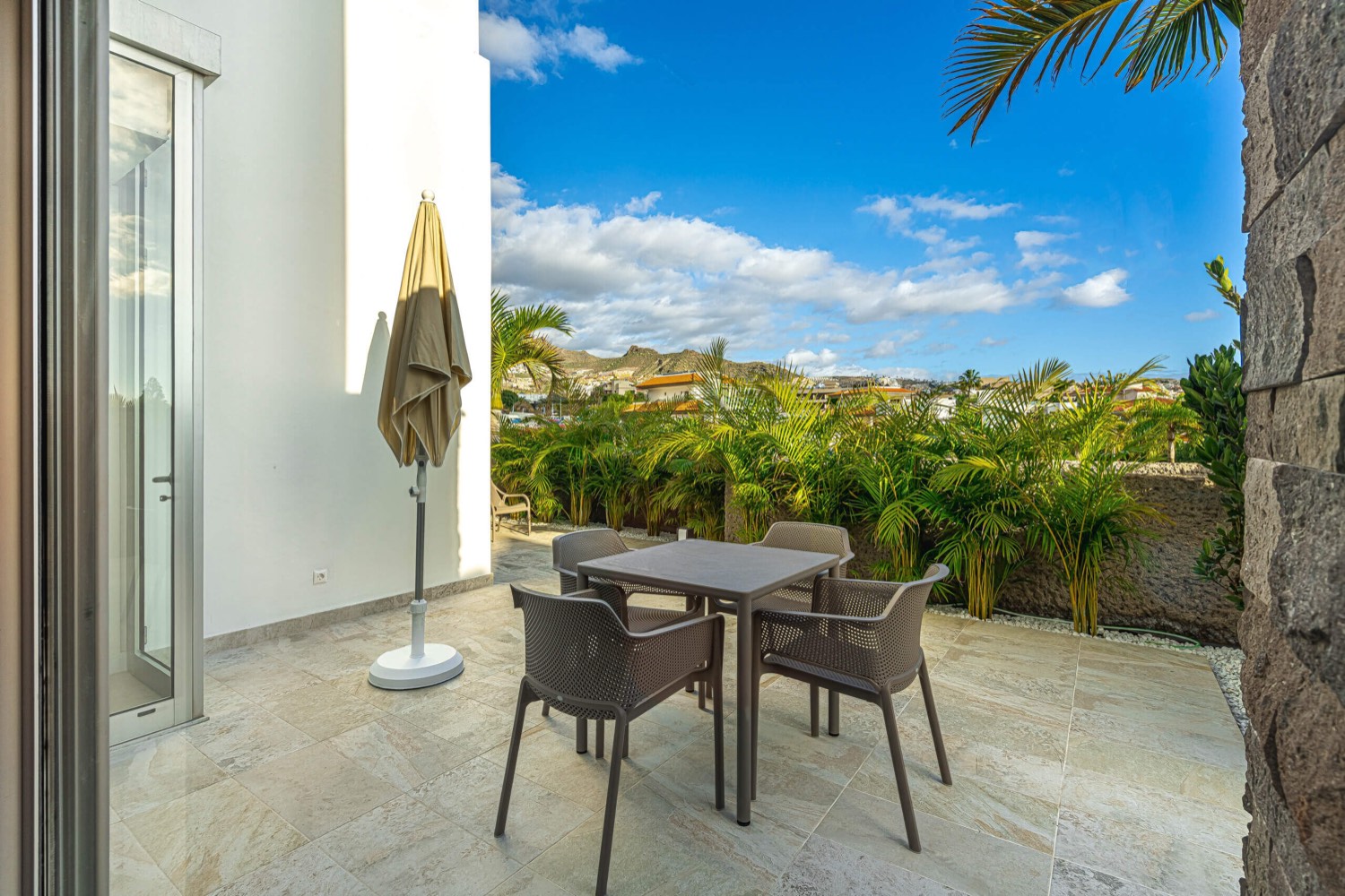 Private garden terrace at Villa 32