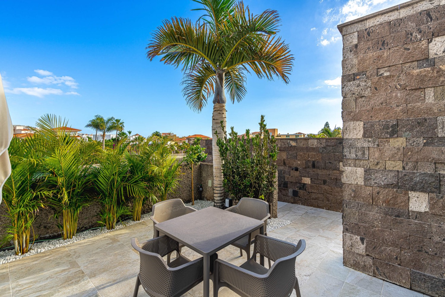 Private garden terrace at Villa 32
