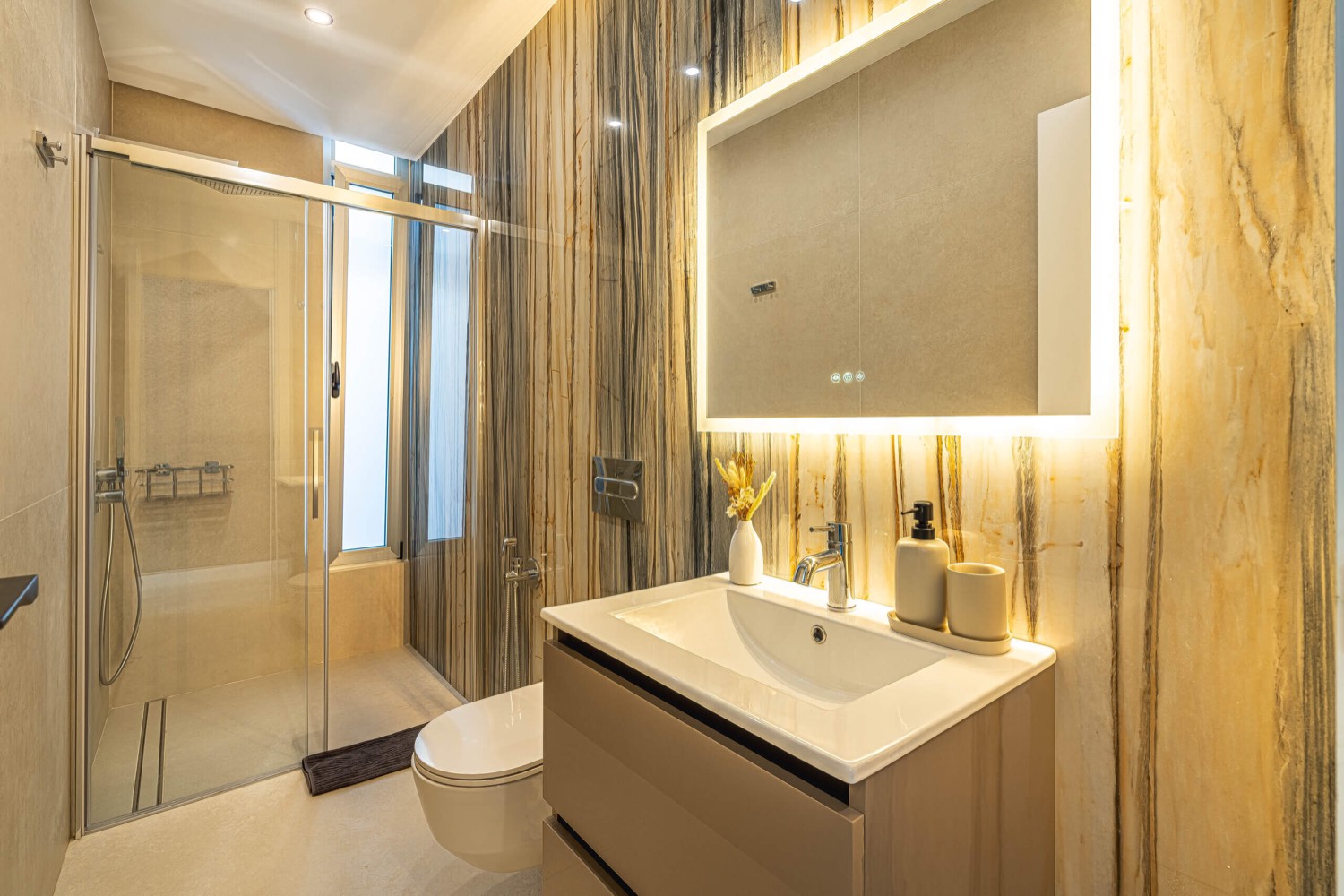Renovated bathroom at Villa 32