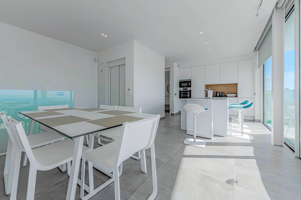 Dining area and kitchen