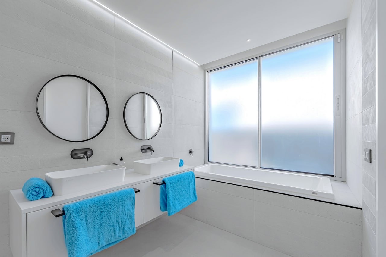 Bathroom with double vanity